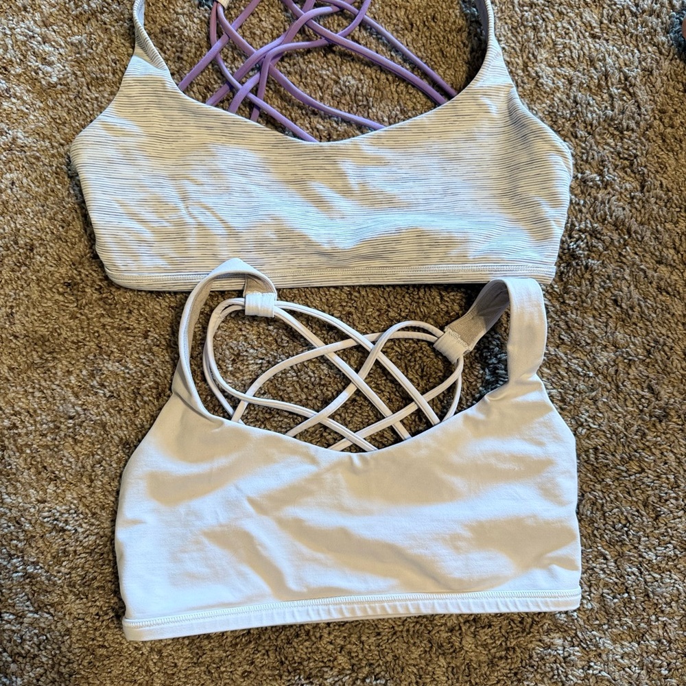 lululemon athletica Gray and Cream Bras Intimates & Sleepwear